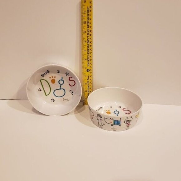 Cute Dog Food Water Bowls Dish Set For Small dog breed cats - Picture 4 of 5